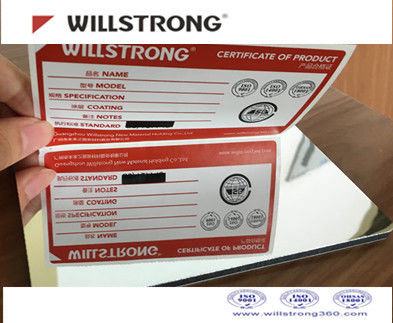 أنودة المعالجة واجهة الألومنيوم المركب لوحة المموج المعدني المزود